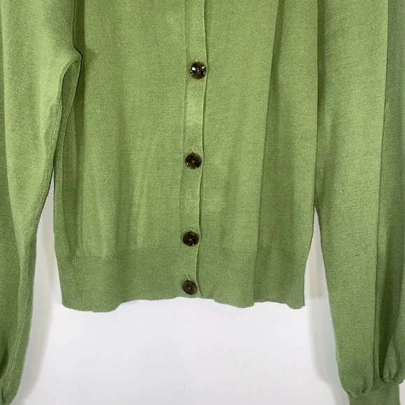 Ann Taylor Factory Green Button Front Cardigan Sweater Womens Size Small - Picture 5 of 7